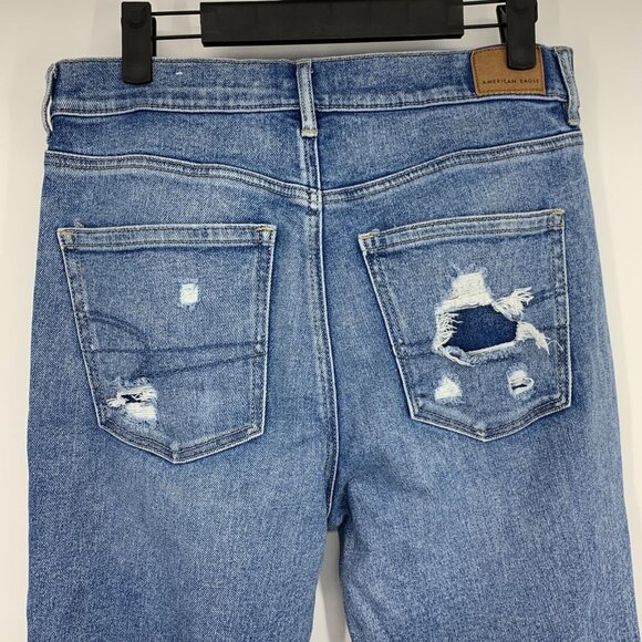 American Eagle Jeans Highest Rise 90s Boyfriend Distressed Rip - Picture 11 of 14